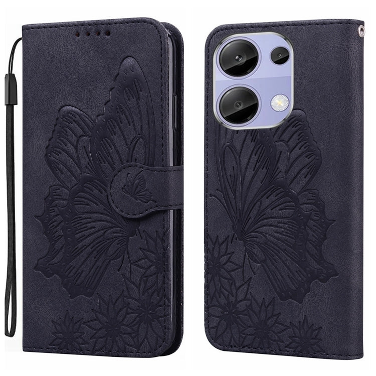 Retro Skin Feel Butterflies Embossing Horizontal Flip Leather Phone Case, For Xiaomi Redmi Note 13 Pro 4G, For Xiaomi Redmi Note 13 4G, For Xiaomi Redmi 13C / POCO C65, For Xiaomi Redmi Note 13 Pro+ 5G