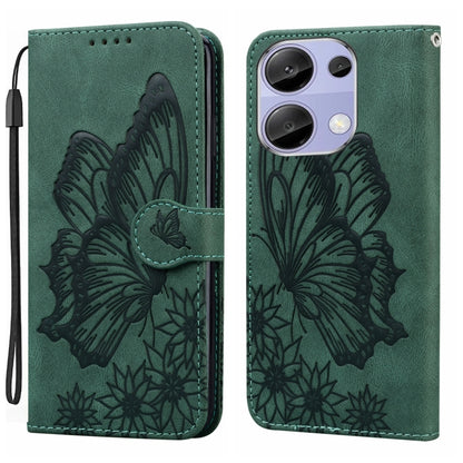 Retro Skin Feel Butterflies Embossing Horizontal Flip Leather Phone Case, For Xiaomi Redmi Note 13 Pro 4G, For Xiaomi Redmi Note 13 4G, For Xiaomi Redmi 13C / POCO C65, For Xiaomi Redmi Note 13 Pro+ 5G