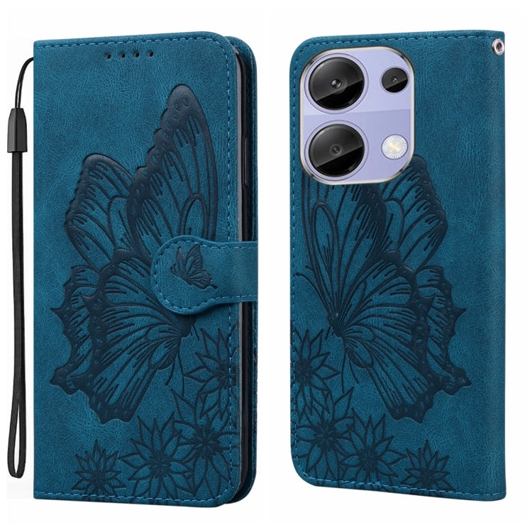 Retro Skin Feel Butterflies Embossing Horizontal Flip Leather Phone Case, For Xiaomi Redmi Note 13 Pro 4G, For Xiaomi Redmi Note 13 4G, For Xiaomi Redmi 13C / POCO C65, For Xiaomi Redmi Note 13 Pro+ 5G