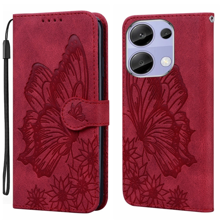 Retro Skin Feel Butterflies Embossing Horizontal Flip Leather Phone Case, For Xiaomi Redmi Note 13 Pro 4G, For Xiaomi Redmi Note 13 4G, For Xiaomi Redmi 13C / POCO C65, For Xiaomi Redmi Note 13 Pro+ 5G
