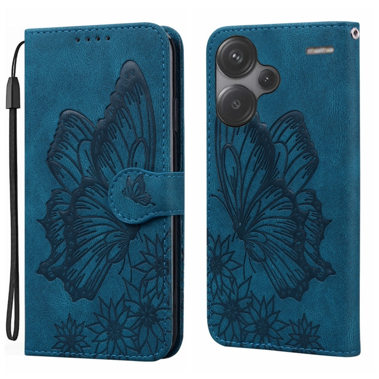 Retro Skin Feel Butterflies Embossing Horizontal Flip Leather Phone Case, For Xiaomi Redmi Note 13 Pro 4G, For Xiaomi Redmi Note 13 4G, For Xiaomi Redmi 13C / POCO C65, For Xiaomi Redmi Note 13 Pro+ 5G
