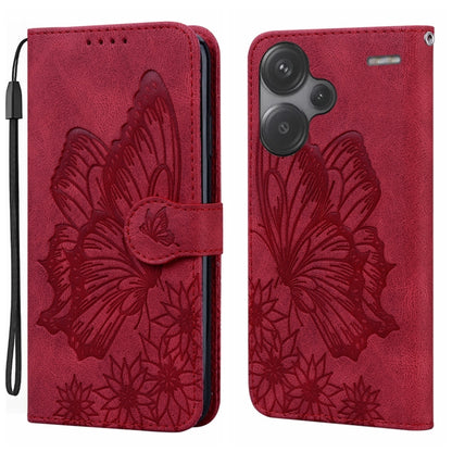Retro Skin Feel Butterflies Embossing Horizontal Flip Leather Phone Case, For Xiaomi Redmi Note 13 Pro 4G, For Xiaomi Redmi Note 13 4G, For Xiaomi Redmi 13C / POCO C65, For Xiaomi Redmi Note 13 Pro+ 5G