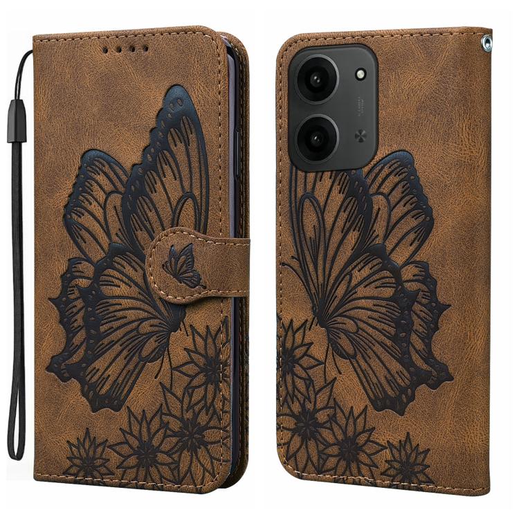 Retro Skin Feel Butterflies Embossing Horizontal Flip Leather Phone Case, For Redmi Note 17 5G / 4G Global 169.7mm, For Redmi Note 17 Pro Max 5G Global 163.4mm, For Redmi Note 17 Pro 5G Global 163.5mm, For Redmi 17 5G / 4G Global 170mm                 ...