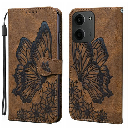 Retro Skin Feel Butterflies Embossing Horizontal Flip Leather Phone Case, For Redmi Note 17 5G / 4G Global 169.7mm, For Redmi Note 17 Pro Max 5G Global 163.4mm, For Redmi Note 17 Pro 5G Global 163.5mm, For Redmi 17 5G / 4G Global 170mm                 ...