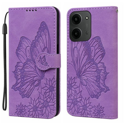 Retro Skin Feel Butterflies Embossing Horizontal Flip Leather Phone Case, For Redmi Note 17 5G / 4G Global 169.7mm, For Redmi Note 17 Pro Max 5G Global 163.4mm, For Redmi Note 17 Pro 5G Global 163.5mm, For Redmi 17 5G / 4G Global 170mm                 ...