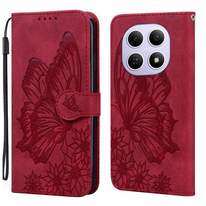 Retro Skin Feel Butterflies Embossing Horizontal Flip Leather Phone Case, For Redmi Note 17 5G / 4G Global 169.7mm, For Redmi Note 17 Pro Max 5G Global 163.4mm, For Redmi Note 17 Pro 5G Global 163.5mm, For Redmi 17 5G / 4G Global 170mm                 ...