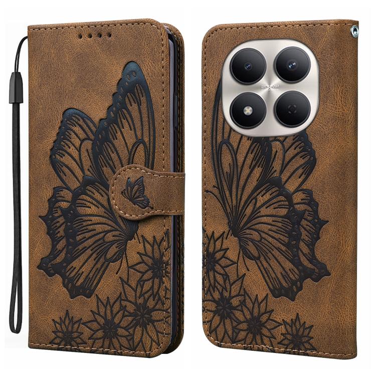Retro Skin Feel Butterflies Embossing Horizontal Flip Leather Phone Case, For Redmi Note 17 5G / 4G Global 169.7mm, For Redmi Note 17 Pro Max 5G Global 163.4mm, For Redmi Note 17 Pro 5G Global 163.5mm, For Redmi 17 5G / 4G Global 170mm                 ...