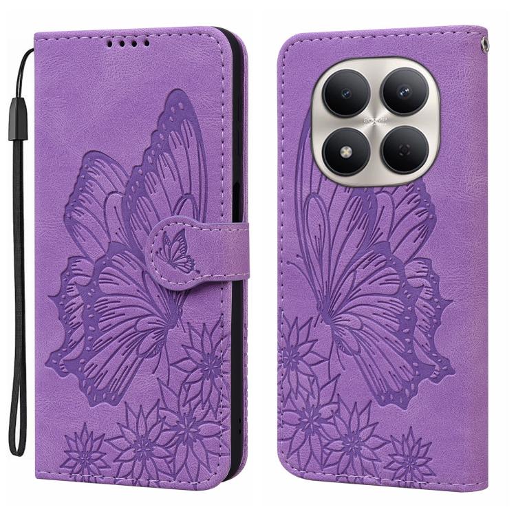 Retro Skin Feel Butterflies Embossing Horizontal Flip Leather Phone Case, For Redmi Note 17 5G / 4G Global 169.7mm, For Redmi Note 17 Pro Max 5G Global 163.4mm, For Redmi Note 17 Pro 5G Global 163.5mm, For Redmi 17 5G / 4G Global 170mm                 ...