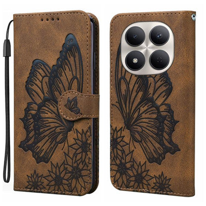 Retro Skin Feel Butterflies Embossing Horizontal Flip Leather Phone Case, For Redmi Note 17 5G / 4G Global 169.7mm, For Redmi Note 17 Pro Max 5G Global 163.4mm, For Redmi Note 17 Pro 5G Global 163.5mm, For Redmi 17 5G / 4G Global 170mm                 ...