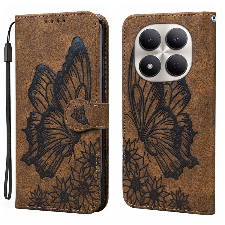 Retro Skin Feel Butterflies Embossing Horizontal Flip Leather Phone Case, For Redmi Note 17 5G / 4G Global 169.7mm, For Redmi Note 17 Pro Max 5G Global 163.4mm, For Redmi Note 17 Pro 5G Global 163.5mm, For Redmi 17 5G / 4G Global 170mm                 ...