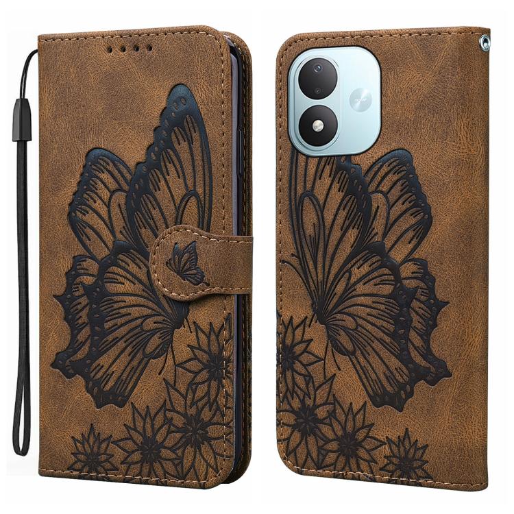 Retro Skin Feel Butterflies Embossing Horizontal Flip Leather Phone Case, For Redmi Note 17 5G / 4G Global 169.7mm, For Redmi Note 17 Pro Max 5G Global 163.4mm, For Redmi Note 17 Pro 5G Global 163.5mm, For Redmi 17 5G / 4G Global 170mm                 ...