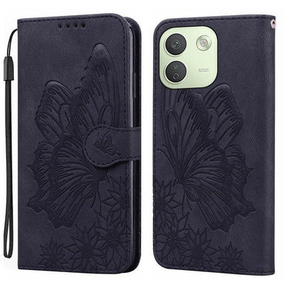 Retro Skin Feel Butterflies Embossing Horizontal Flip Leather Phone Case, For Redmi Note 17 5G / 4G Global 169.7mm, For Redmi Note 17 Pro Max 5G Global 163.4mm, For Redmi Note 17 Pro 5G Global 163.5mm, For Redmi 17 5G / 4G Global 170mm                 ...