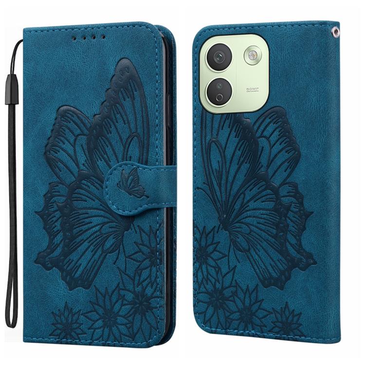 Retro Skin Feel Butterflies Embossing Horizontal Flip Leather Phone Case, For Redmi Note 17 5G / 4G Global 169.7mm, For Redmi Note 17 Pro Max 5G Global 163.4mm, For Redmi Note 17 Pro 5G Global 163.5mm, For Redmi 17 5G / 4G Global 170mm                 ...