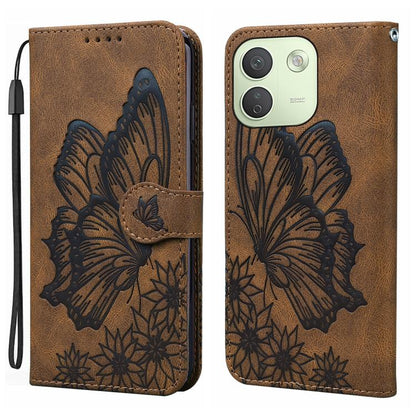 Retro Skin Feel Butterflies Embossing Horizontal Flip Leather Phone Case, For Redmi Note 17 5G / 4G Global 169.7mm, For Redmi Note 17 Pro Max 5G Global 163.4mm, For Redmi Note 17 Pro 5G Global 163.5mm, For Redmi 17 5G / 4G Global 170mm                 ...