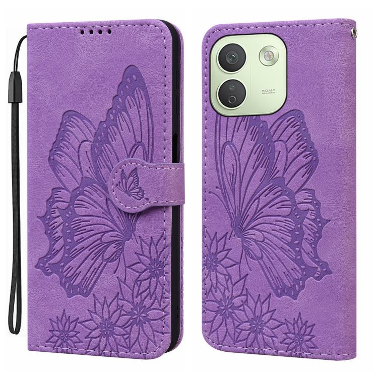 Retro Skin Feel Butterflies Embossing Horizontal Flip Leather Phone Case, For Redmi Note 17 5G / 4G Global 169.7mm, For Redmi Note 17 Pro Max 5G Global 163.4mm, For Redmi Note 17 Pro 5G Global 163.5mm, For Redmi 17 5G / 4G Global 170mm                 ...