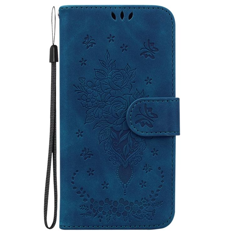 Butterfly Rose Embossed Leather Phone Case, For Google Pixel 10a, For Google Pixel 9a, For Google Pixel 9 Pro, For Google Pixel 9, For Google Pixel 8a