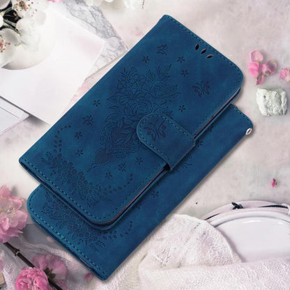 Butterfly Rose Embossed Leather Phone Case, For Google Pixel 10a, For Google Pixel 9a, For Google Pixel 9 Pro, For Google Pixel 9, For Google Pixel 8a