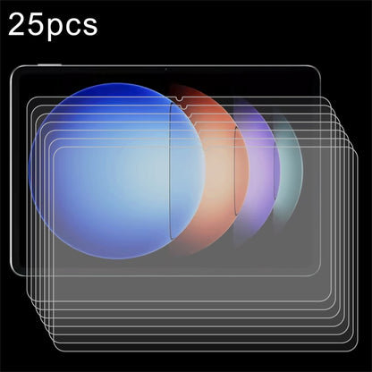 25-pack clear tempered glass screen protector films with rounded corners