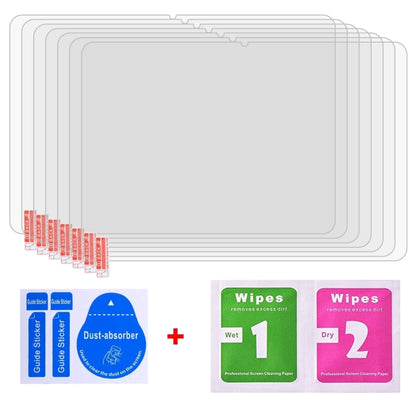 Clear tempered glass screen protector films set with included cleaning wipes
