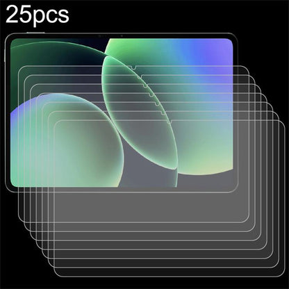 25-pack clear tempered glass screen protector films with smooth, curved edges