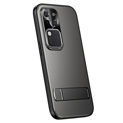 R-JUST RJ-61 Electroplating Frosted TPU + PC Phone Case with Holder, For vivo S18 Pro, For vivo X100 Pro, For vivo X100