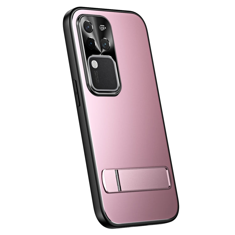 R-JUST RJ-61 Electroplating Frosted TPU + PC Phone Case with Holder, For vivo S18 Pro, For vivo X100 Pro, For vivo X100