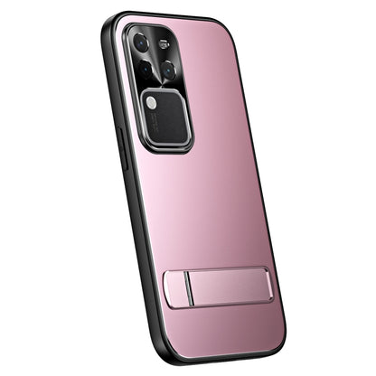 R-JUST RJ-61 Electroplating Frosted TPU + PC Phone Case with Holder, For vivo S18 Pro, For vivo X100 Pro, For vivo X100