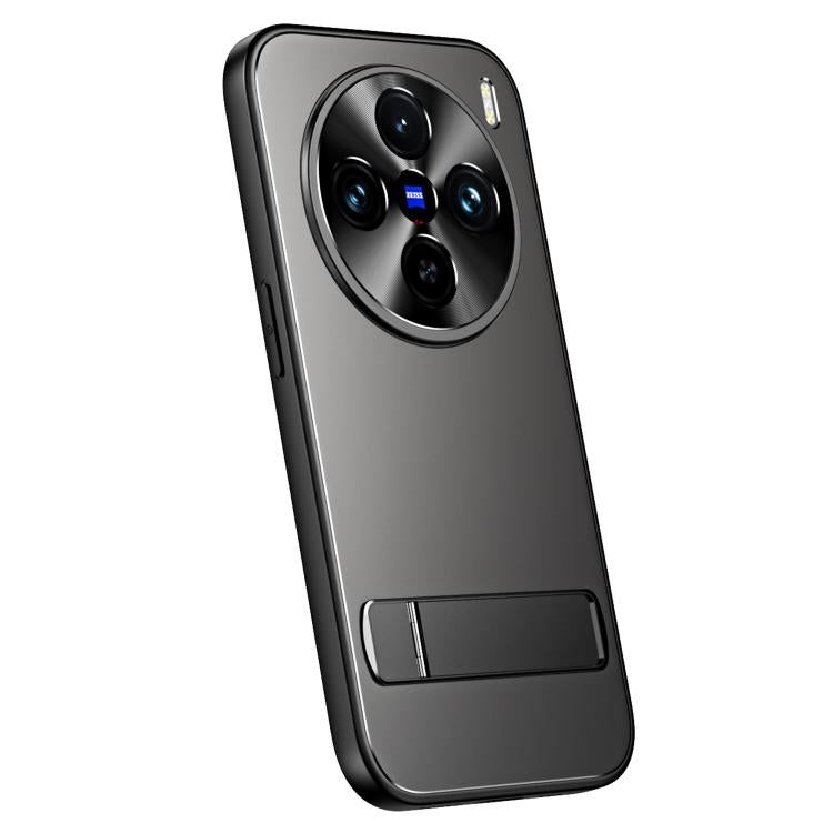 R-JUST RJ-61 Electroplating Frosted TPU + PC Phone Case with Holder, For vivo S18 Pro, For vivo X100 Pro, For vivo X100