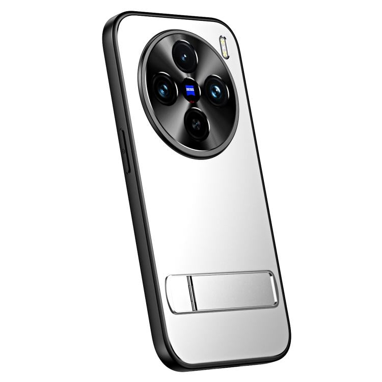 R-JUST RJ-61 Electroplating Frosted TPU + PC Phone Case with Holder, For vivo S18 Pro, For vivo X100 Pro, For vivo X100