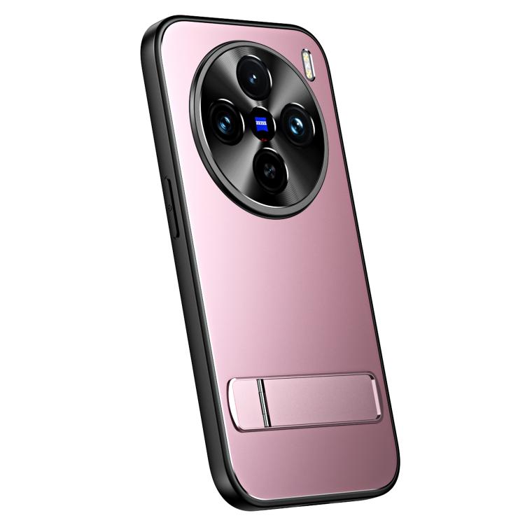 R-JUST RJ-61 Electroplating Frosted TPU + PC Phone Case with Holder, For vivo S18 Pro, For vivo X100 Pro, For vivo X100