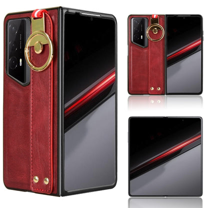 Wristband Leather Back Phone Case, For Honor Magic V6, For Honor Magic V5, For Honor Magic V2 RSR Porsche Design