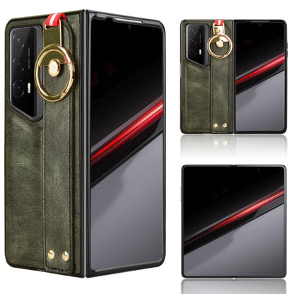 Wristband Leather Back Phone Case, For Honor Magic V6, For Honor Magic V5, For Honor Magic V2 RSR Porsche Design