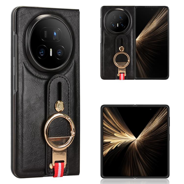 Wristband Leather Back Phone Case, For Honor Magic V6, For Honor Magic V5, For Honor Magic V2 RSR Porsche Design