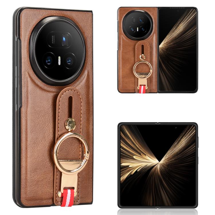 Wristband Leather Back Phone Case, For Honor Magic V6, For Honor Magic V5, For Honor Magic V2 RSR Porsche Design