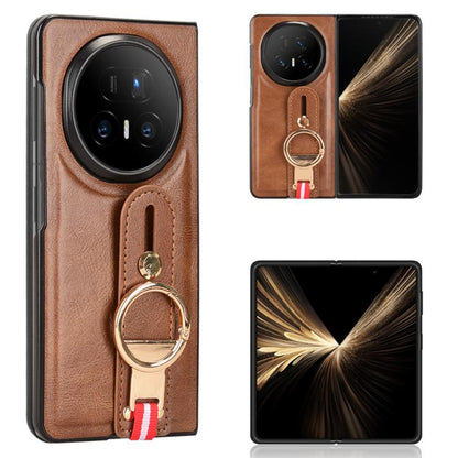 Wristband Leather Back Phone Case, For Honor Magic V6, For Honor Magic V5, For Honor Magic V2 RSR Porsche Design