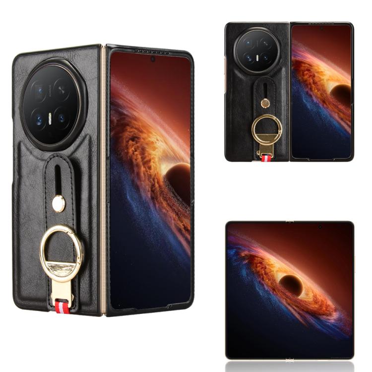 Wristband Leather Back Phone Case, For Honor Magic V6, For Honor Magic V5, For Honor Magic V2 RSR Porsche Design