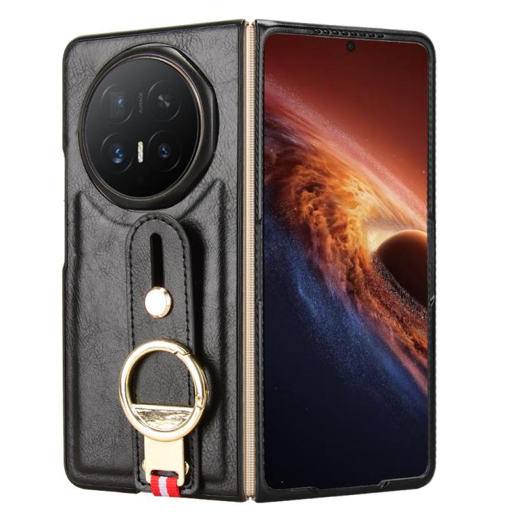 Wristband Leather Back Phone Case, For Honor Magic V6, For Honor Magic V5, For Honor Magic V2 RSR Porsche Design
