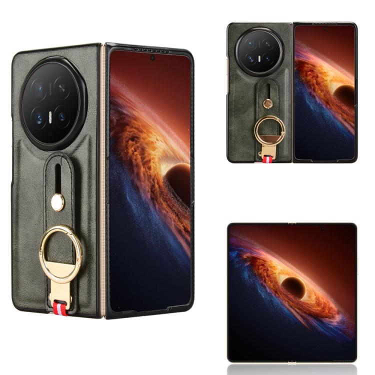 Wristband Leather Back Phone Case, For Honor Magic V6, For Honor Magic V5, For Honor Magic V2 RSR Porsche Design