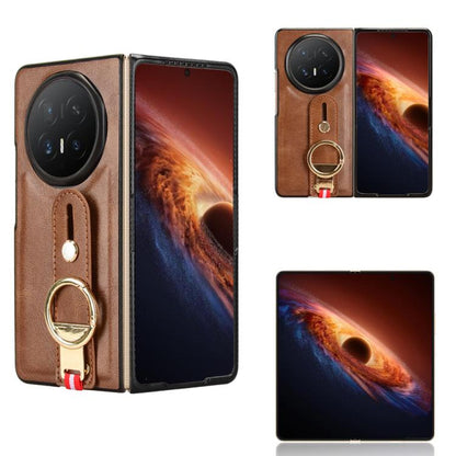 Wristband Leather Back Phone Case, For Honor Magic V6, For Honor Magic V5, For Honor Magic V2 RSR Porsche Design