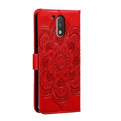 Sun Mandala Embossing Pattern Phone Leather Case, For Motorola Moto G4