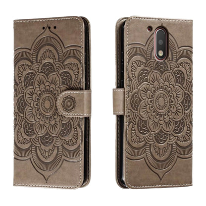 Sun Mandala Embossing Pattern Phone Leather Case, For Motorola Moto G4