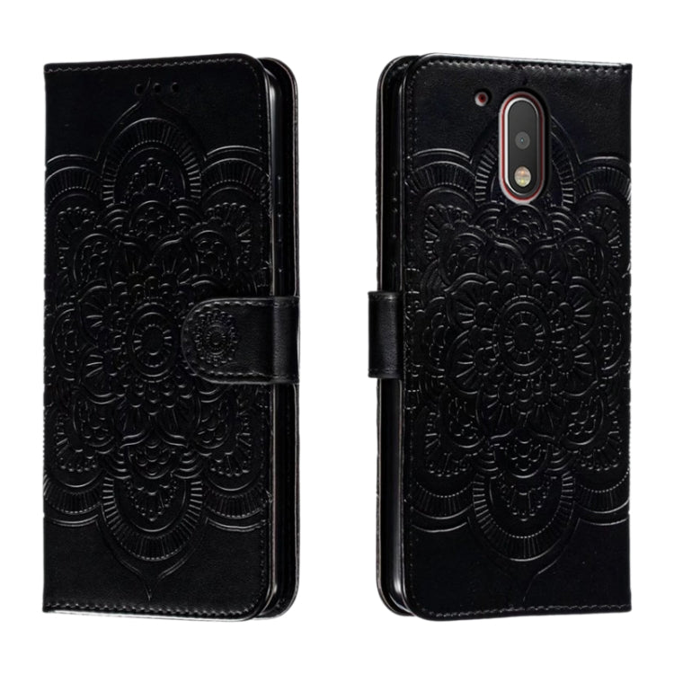 Sun Mandala Embossing Pattern Phone Leather Case, For Motorola Moto G4