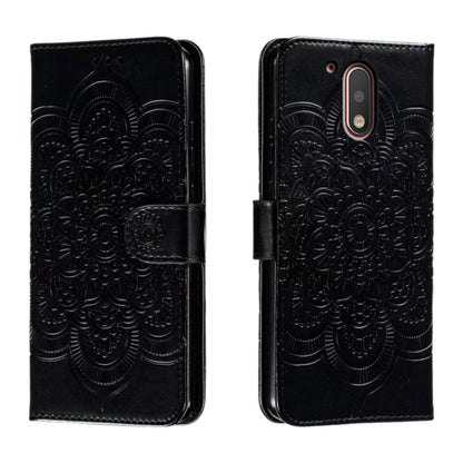 Sun Mandala Embossing Pattern Phone Leather Case, For Motorola Moto G4