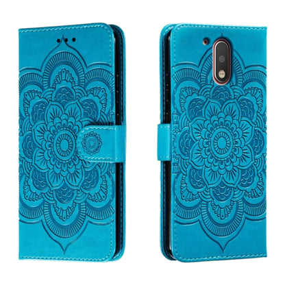 Sun Mandala Embossing Pattern Phone Leather Case, For Motorola Moto G4