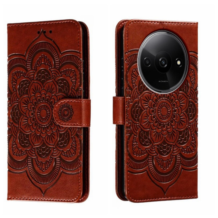 Sun Mandala Embossing Pattern Phone Leather Case, For Xiaomi Redmi A3, For Xiaomi Redmi Note 13 Pro 4G, For Xiaomi Redmi Note 13 4G, For Xiaomi Redmi Note 13R Pro, For Xiaomi 14 Ultra, For Xiaomi Redmi Note 13 Pro+, For Xiaomi Redmi Note 12S           ...