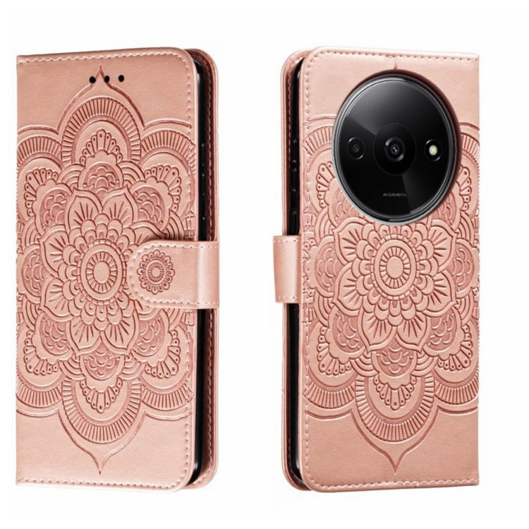 Sun Mandala Embossing Pattern Phone Leather Case, For Xiaomi Redmi A3, For Xiaomi Redmi Note 13 Pro 4G, For Xiaomi Redmi Note 13 4G, For Xiaomi Redmi Note 13R Pro, For Xiaomi 14 Ultra, For Xiaomi Redmi Note 13 Pro+, For Xiaomi Redmi Note 12S           ...