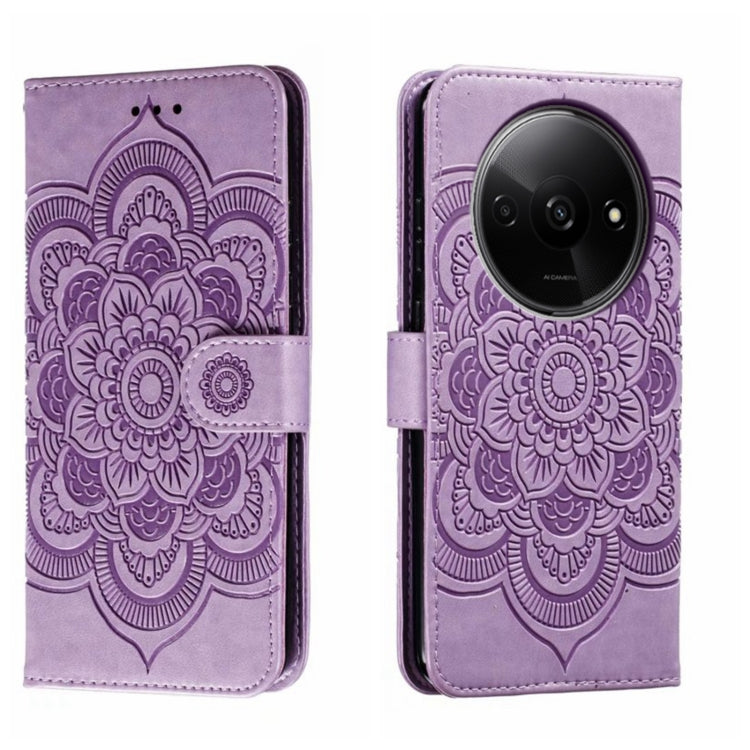 Sun Mandala Embossing Pattern Phone Leather Case, For Xiaomi Redmi A3, For Xiaomi Redmi Note 13 Pro 4G, For Xiaomi Redmi Note 13 4G, For Xiaomi Redmi Note 13R Pro, For Xiaomi 14 Ultra, For Xiaomi Redmi Note 13 Pro+, For Xiaomi Redmi Note 12S           ...
