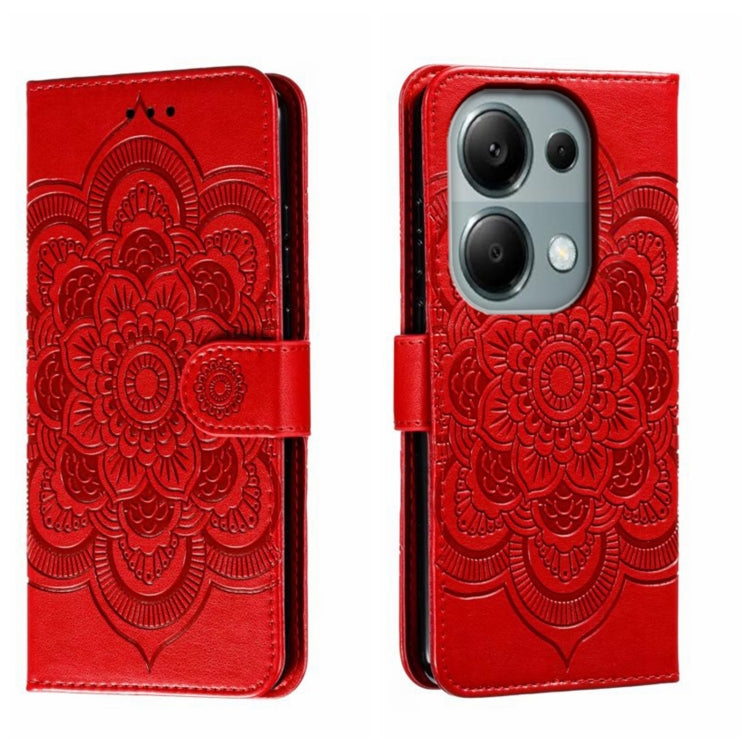 Sun Mandala Embossing Pattern Phone Leather Case, For Xiaomi Redmi A3, For Xiaomi Redmi Note 13 Pro 4G, For Xiaomi Redmi Note 13 4G, For Xiaomi Redmi Note 13R Pro, For Xiaomi 14 Ultra, For Xiaomi Redmi Note 13 Pro+, For Xiaomi Redmi Note 12S           ...