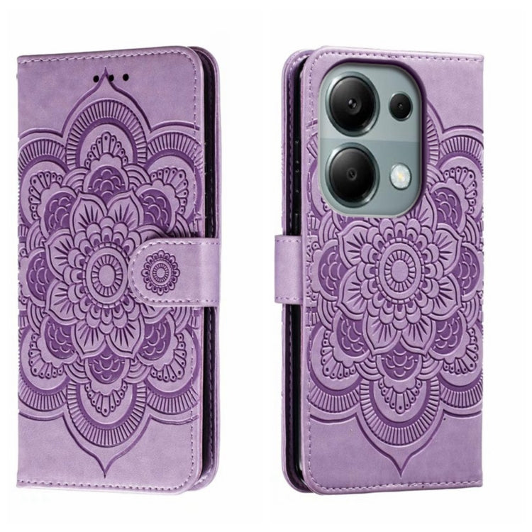 Sun Mandala Embossing Pattern Phone Leather Case, For Xiaomi Redmi A3, For Xiaomi Redmi Note 13 Pro 4G, For Xiaomi Redmi Note 13 4G, For Xiaomi Redmi Note 13R Pro, For Xiaomi 14 Ultra, For Xiaomi Redmi Note 13 Pro+, For Xiaomi Redmi Note 12S           ...