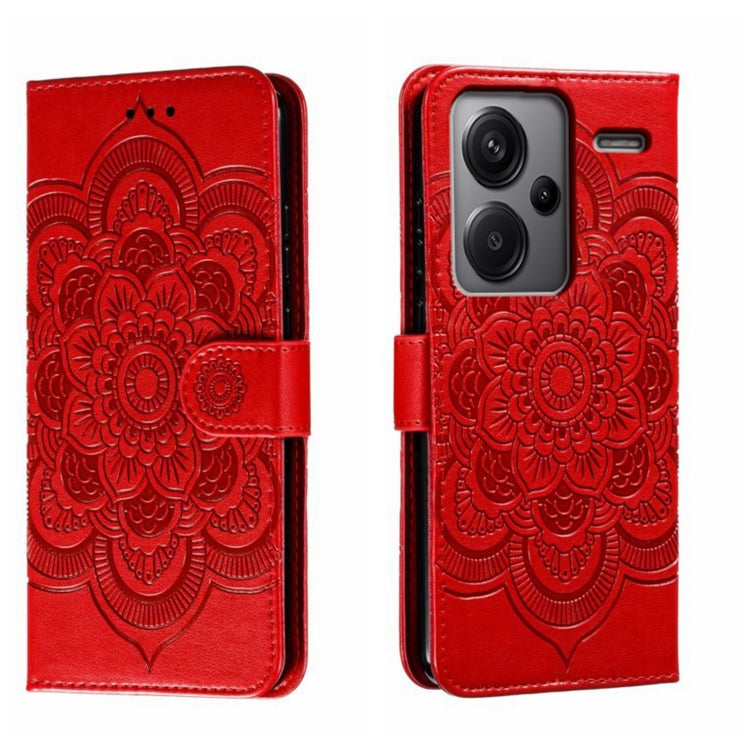 Sun Mandala Embossing Pattern Phone Leather Case, For Xiaomi Redmi A3, For Xiaomi Redmi Note 13 Pro 4G, For Xiaomi Redmi Note 13 4G, For Xiaomi Redmi Note 13R Pro, For Xiaomi 14 Ultra, For Xiaomi Redmi Note 13 Pro+, For Xiaomi Redmi Note 12S           ...